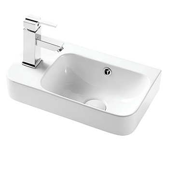 CS5117-L Раковина Calypso белый 450х260х130мм левая с отверстием под смеситель