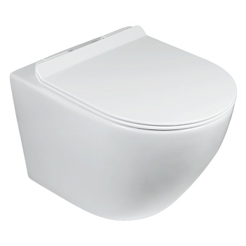 CS246UQ-TK Унитаз подвесн 490*370*360мм, торнадо ультратихий, крышка Slim 2 кнопки