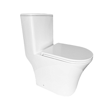 CS4651UQ-OK Унитаз Calypso моноблок 600х340х740мм торнадо, белый, сид-е дюр-т, микр-т, быстр-м, гор