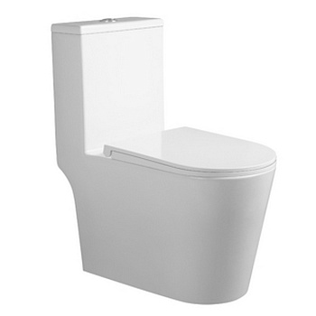 CS4638UQ-OK Унитаз Calypso моноблок 690х360х790мм смыв торнадо, белый, сиденье дюропласт, микролифт, быстросъем, горизонтальный выпуск
